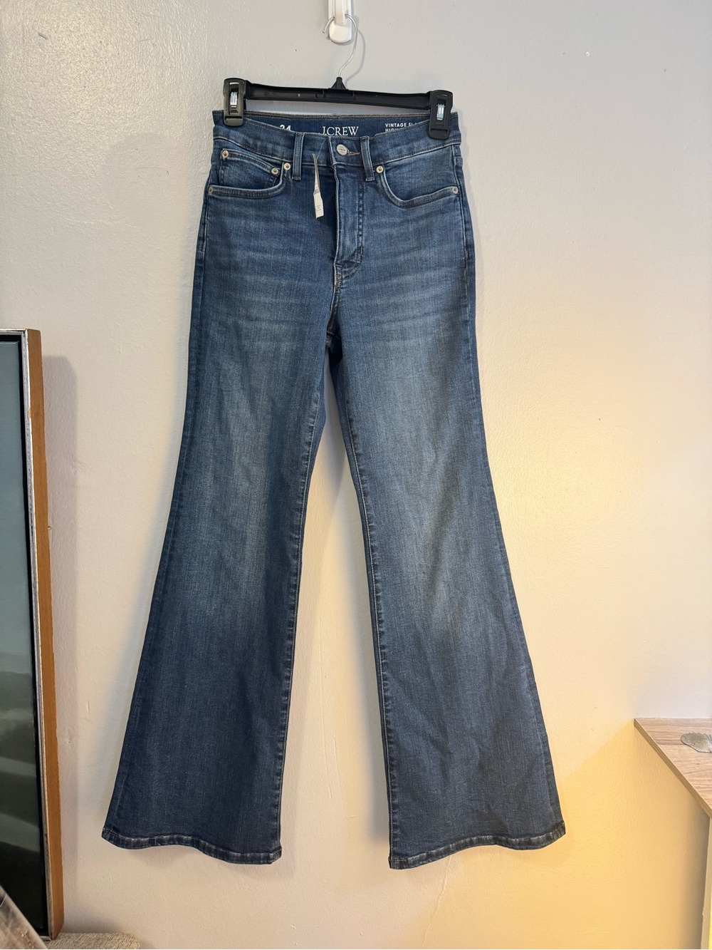 J. Crew stretchy Blue High-Rise Flare Jeans